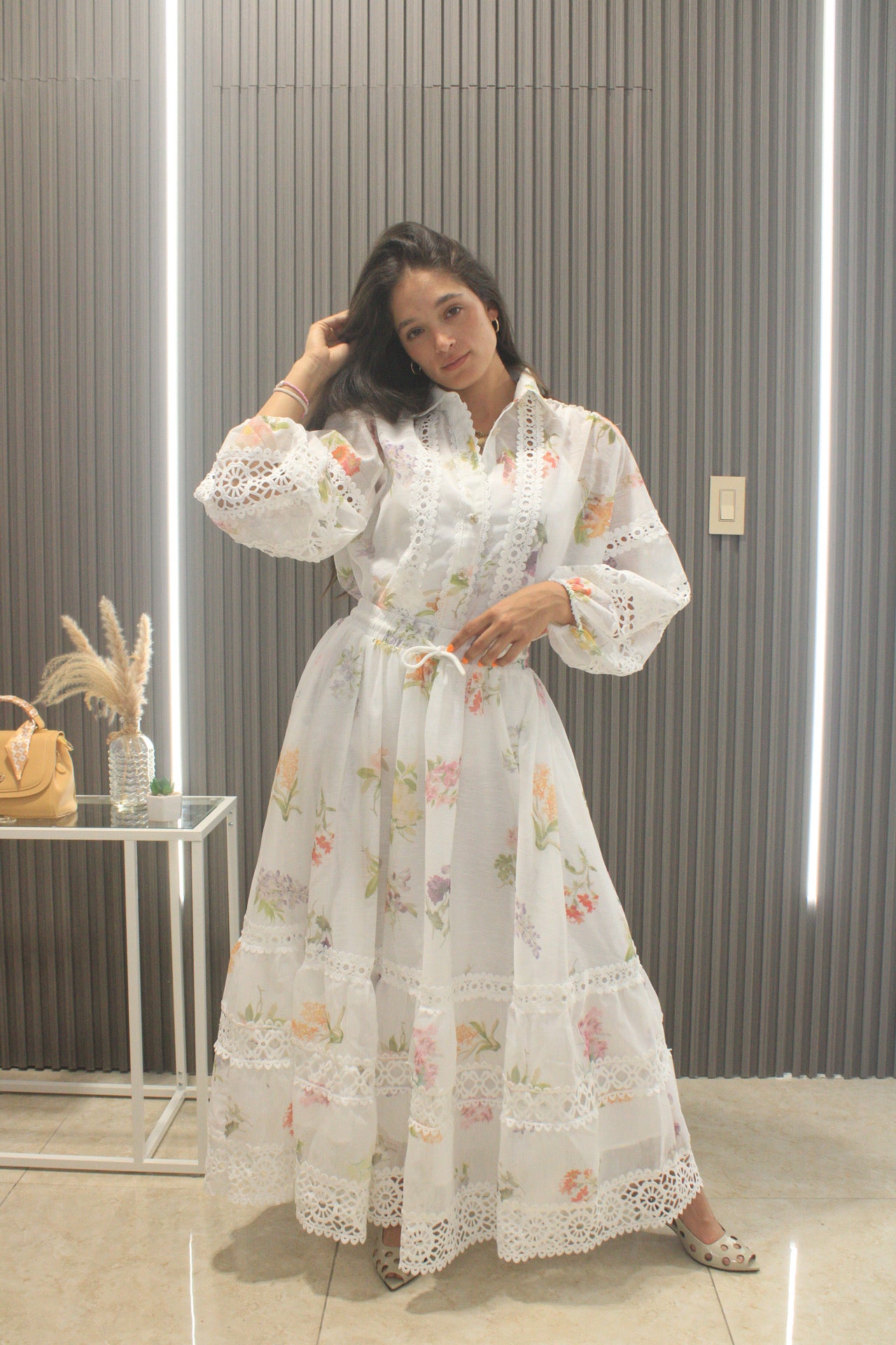 Long skirt floral set