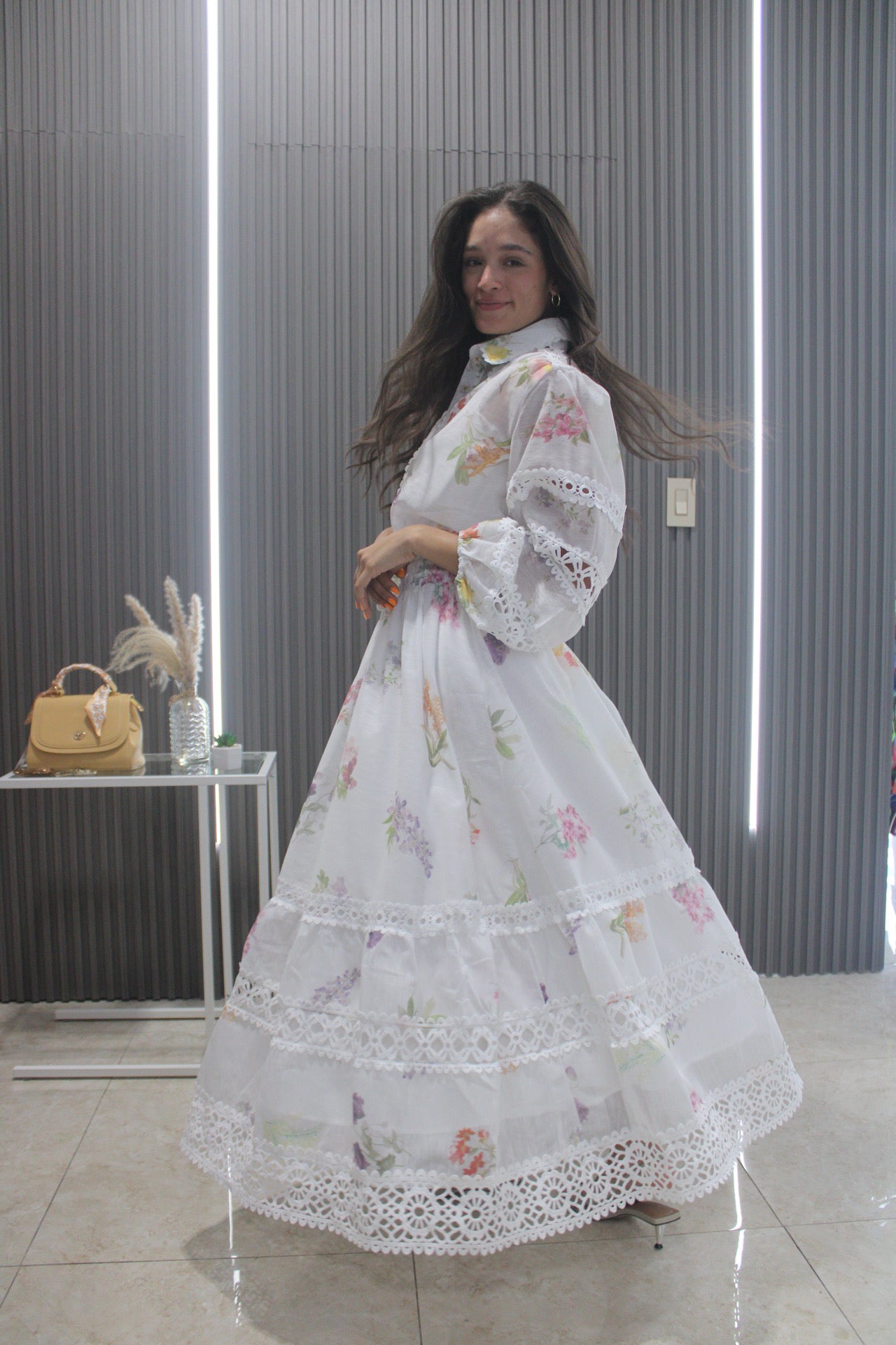 Long skirt floral set
