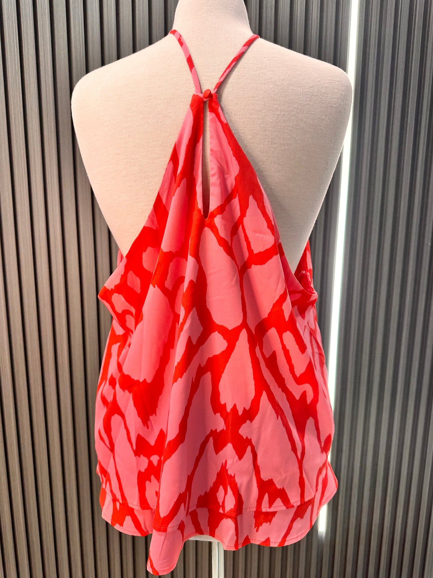 Top Red & Pink Ruffle