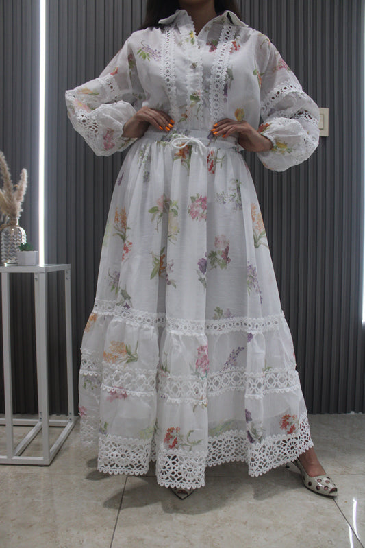 Long skirt floral set